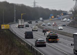 M4 closed eastbound near Slough after 'multi vehicle' crash