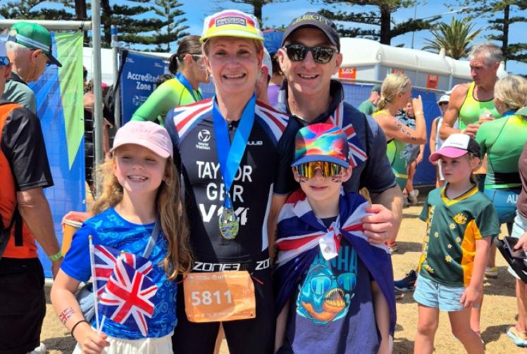 Woman wins gold medals at world triathlon championships