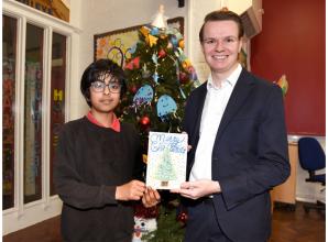 Maidenhead school pupil 'very happy' to win Christmas card competition