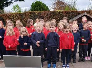 Pupils sing hymns and read prayers at virtual remembrance service