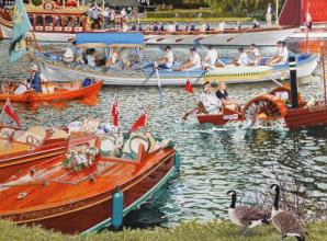 Artist’s watercolour of Trad broken up into little pieces