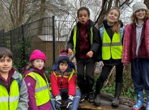 Children connect with nature
