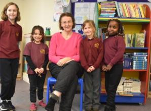Teaching assistant leaves school after 19 happy years