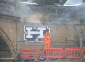 Graffiti removal underway
