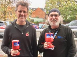 Olympian collects for Poppy Appeal