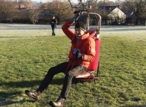 Balloonist stuns residents by landing in street