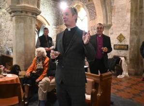 Bishop blesses restored church bells
