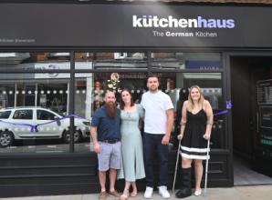 Couple sign five-year lease and open German kitchen design showroom