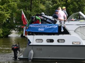 POOR RIVER QUALITY SINKS PROTEST SWIM