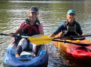 Girl overcomes headwinds in 75-mile kayak challenge