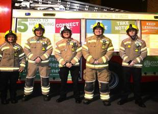 Children (and adults) explore station and learn about fire safety