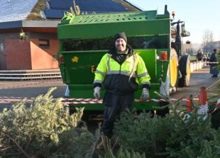 Christmas tree shredding service raises £200