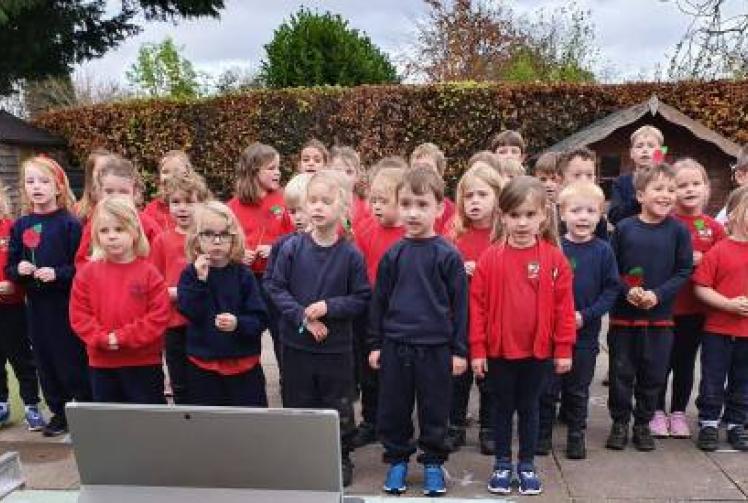 Pupils sing hymns and read prayers at virtual remembrance service