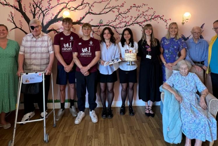 Pupils bring outside in for care home residents