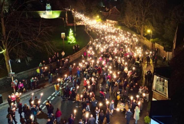 3,000 join torchlight parade