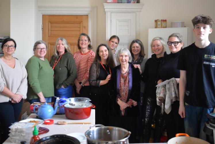 Homeless refugees thrown festive party by volunteers