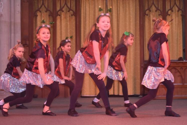 Singing and dancing for Christmas