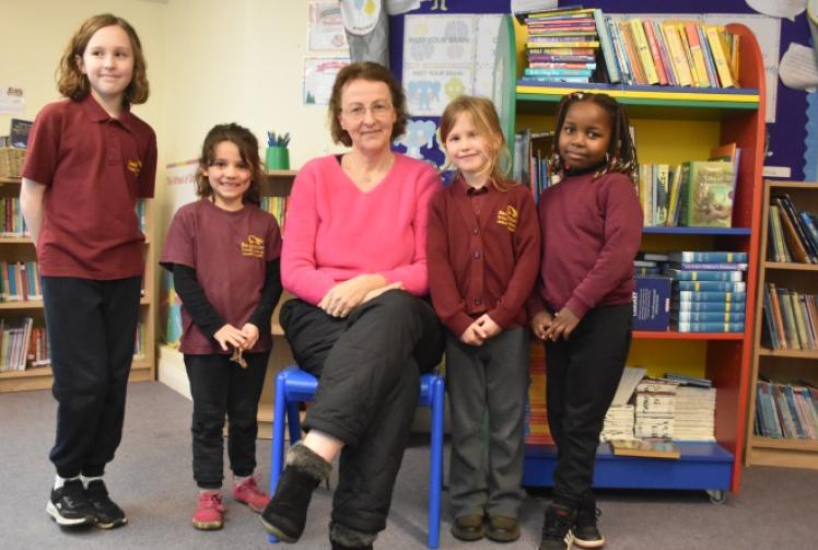 Teaching assistant leaves school after 19 happy years