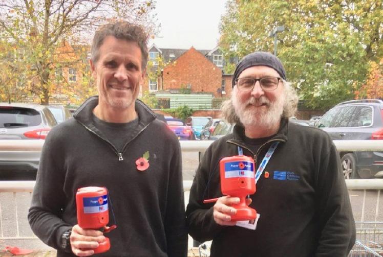 Olympian collects for Poppy Appeal