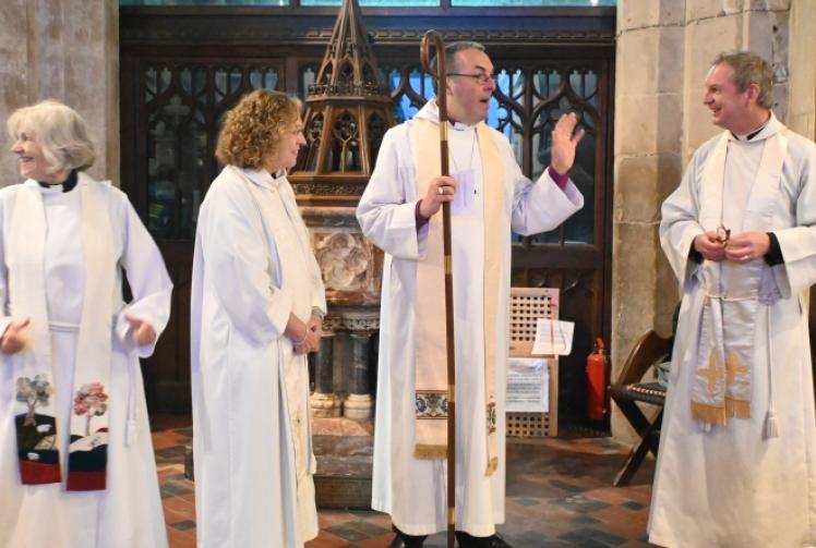 Bishop blesses restored church bells