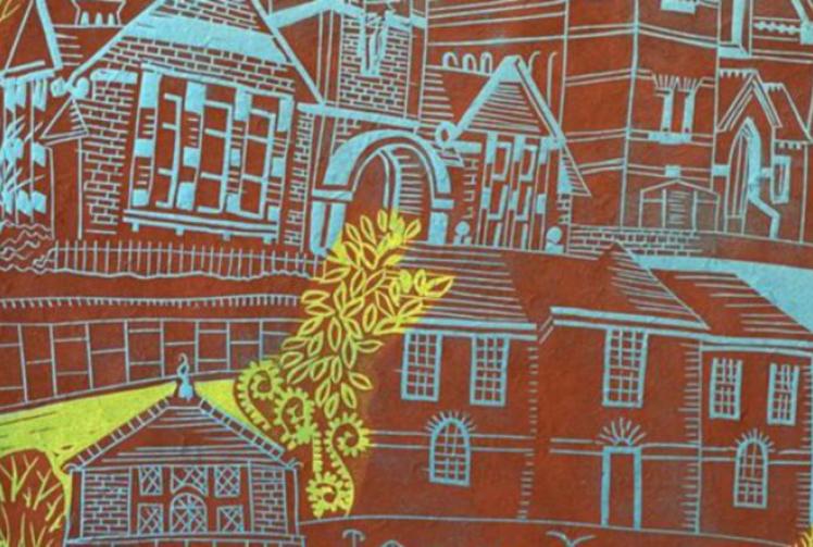 Blockwork and layering by eco-friendly artist